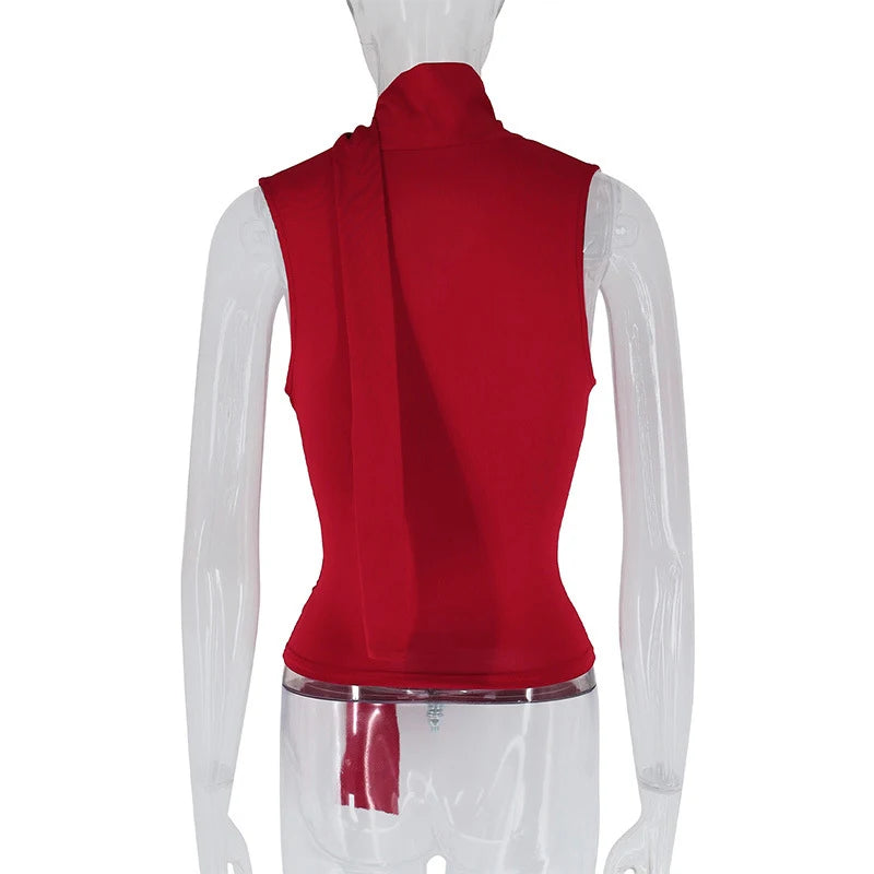 Women's Sleeveless V-Neck Tank Top - Slim Fit Knitted Summer Top | SHEFYSTYLE