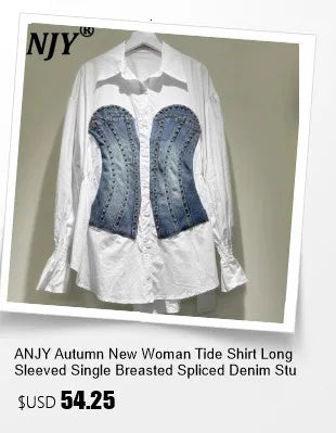 Women's Denim 2-Piece Set - Diamond-Embellished Short Sleeve Shirt & Straight Jeans | SHEFYSTYLE
