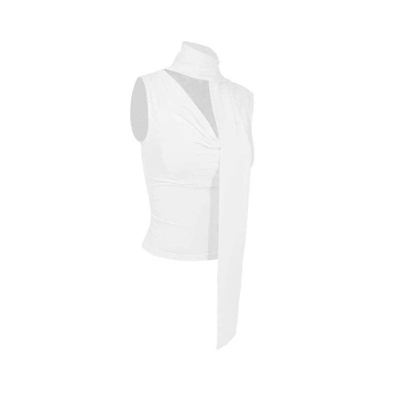 Women's Sleeveless V-Neck Tank Top - Slim Fit Knitted Summer Top | SHEFYSTYLE