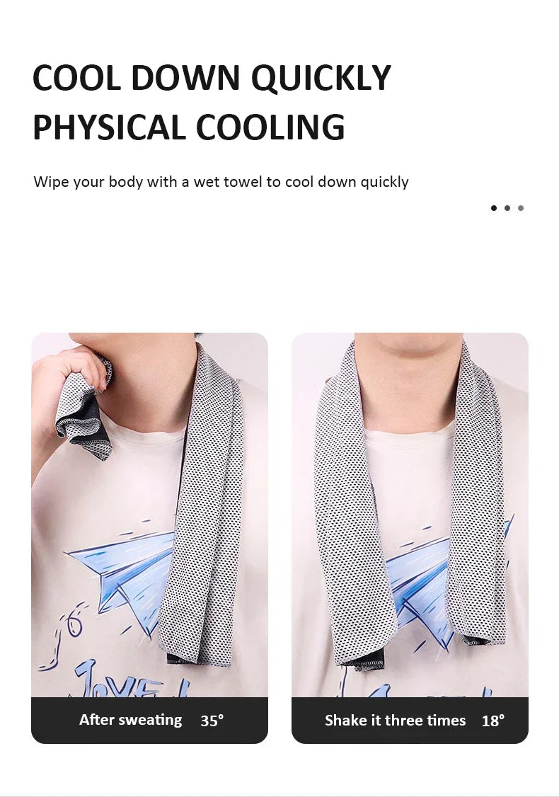 Microfibre Quick-Dry Cooling Towel – Instant Cool Ice Towel for Gym, Sports, Yoga & Outdoors