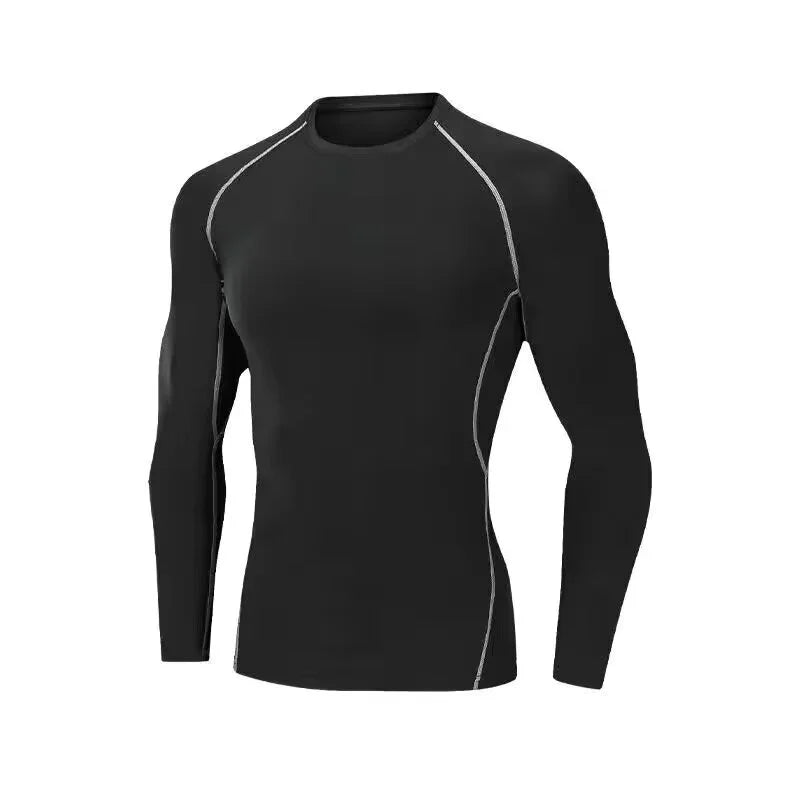 Men's Compression Sports Shirt - Quick-Dry Long Sleeve Gym & Running Top | SHEFYSTYLE