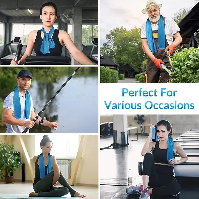 Microfibre Quick-Dry Cooling Towel – Instant Cool Ice Towel for Gym, Sports, Yoga & Outdoors