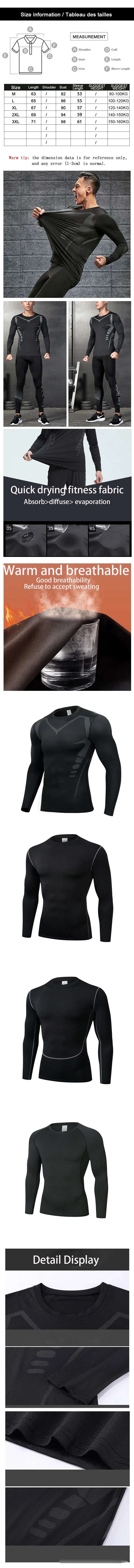 Men's Compression Sports Shirt - Quick-Dry Long Sleeve Gym & Running Top | SHEFYSTYLE