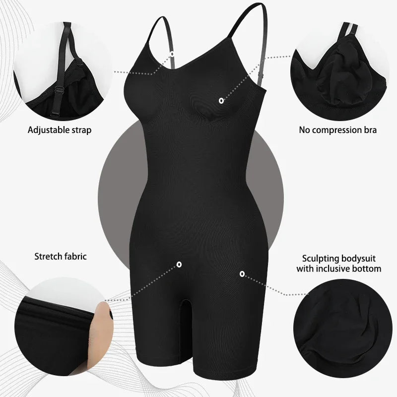 Women's Full Body Shaper Bodysuit - Tummy Control Butt Lifter Tank Top Shapewear | SHEFYSTYLE