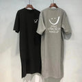 Women's Short Sleeve T-Shirt Dress - Loose Casual Mid-Length Summer Dress | SHEFYSTYLE