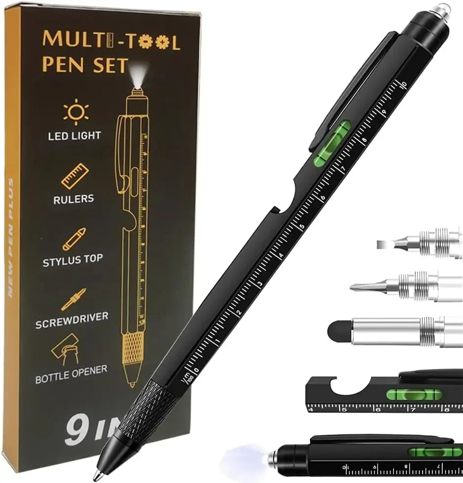 9-in-1 Multitool Pen - Screwdriver, Ruler & Stylus Gadget | Gift for Men & Dad | SHEFYSTYLE